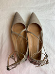 Grey Leather Aquazzura Women's Ballet Flats shoes flats Size 35 UK 2 US 5 ladies