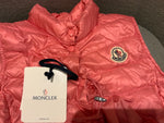 MONCLER Liane quilted down pink gilet vest Size 10 years 140cm children