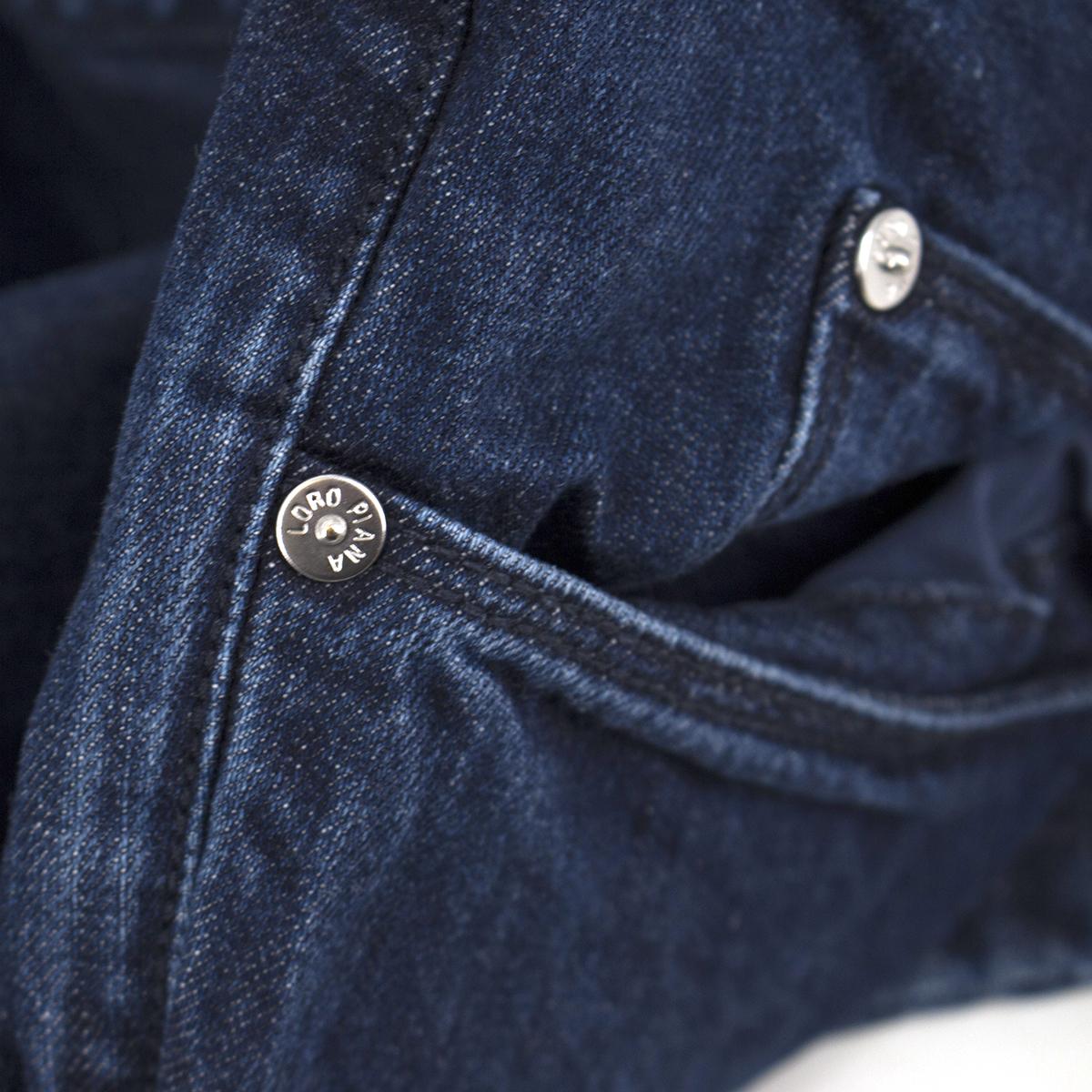 Loro Piana Mens Dark Blue Denim Straight-leg Jeans Size I 40 men
