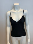 Black Spandex V neck Tank TOP Size XS ladies