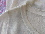 MISSONI White Lurex Thin Knit Top I 44 UK 12 US 8 L Large ladies