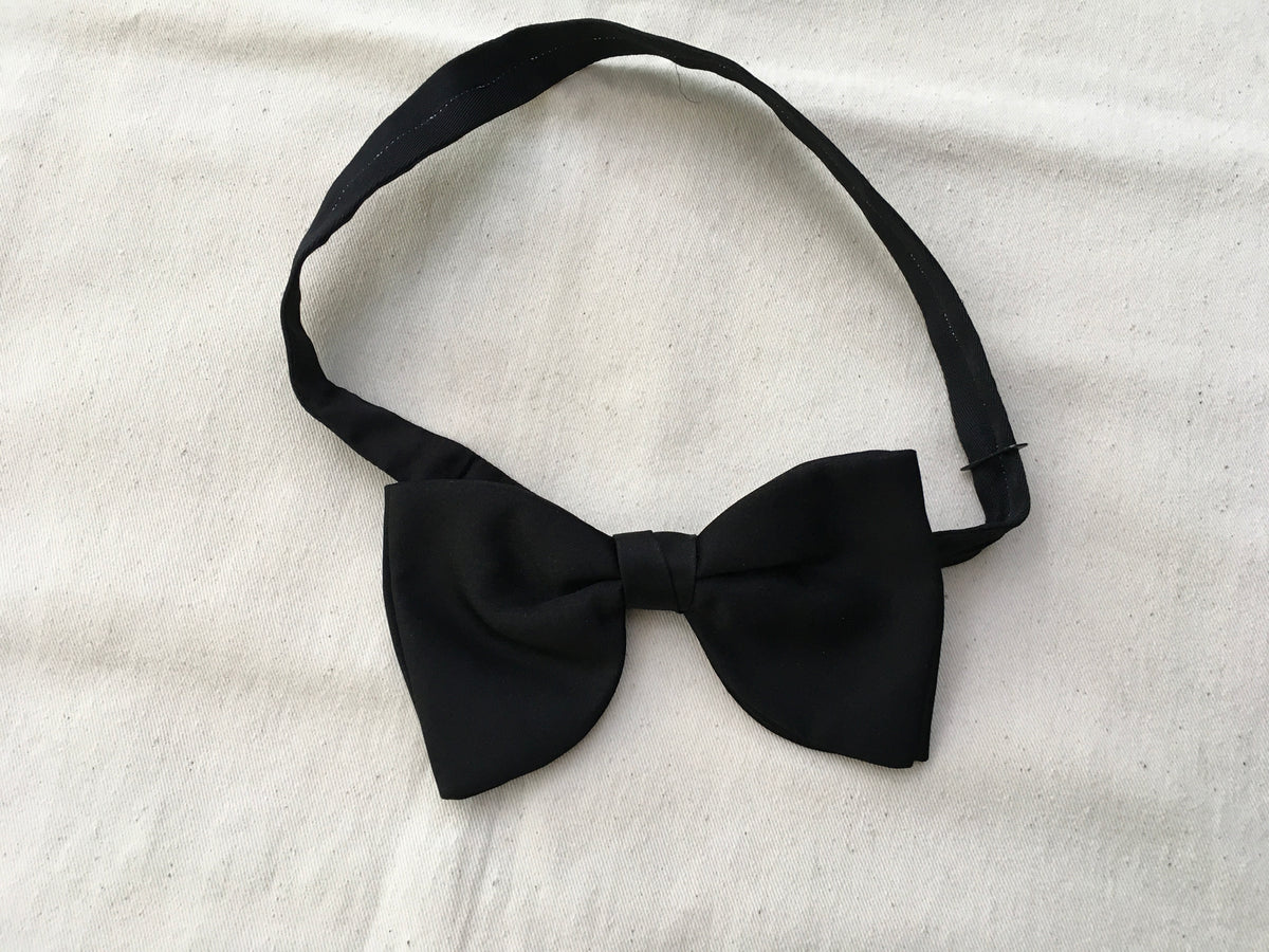 HARRODS OF LONDON BLACK SILK BOW TIE MEN