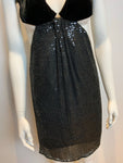 Cynthia Steffe Sequin Embellished Mini Sexy Velvet Bra Top Dress Size 0 XXS ladies