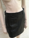 Reiss Womens Mimi Leather Mini Skirt Black Size UK 6 US 2 EU 34 XS LADIES