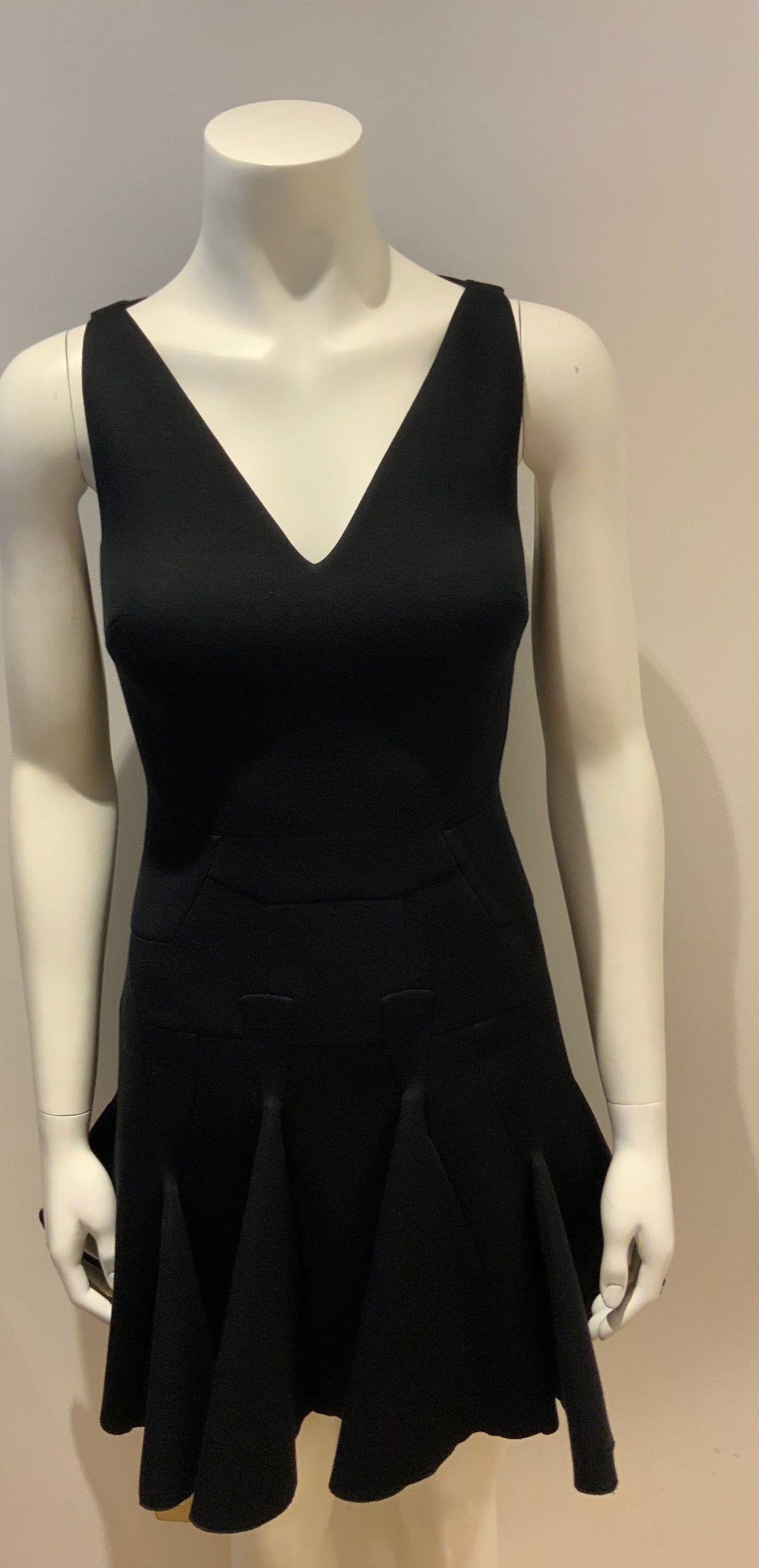 Antonio Berardi LBD little black Fit & flare dress SIZE I 38 US 2 UK 6 XS ladies