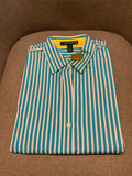 LAUREN RALPH LAUREN White Green Shirt Size M Medium ladies