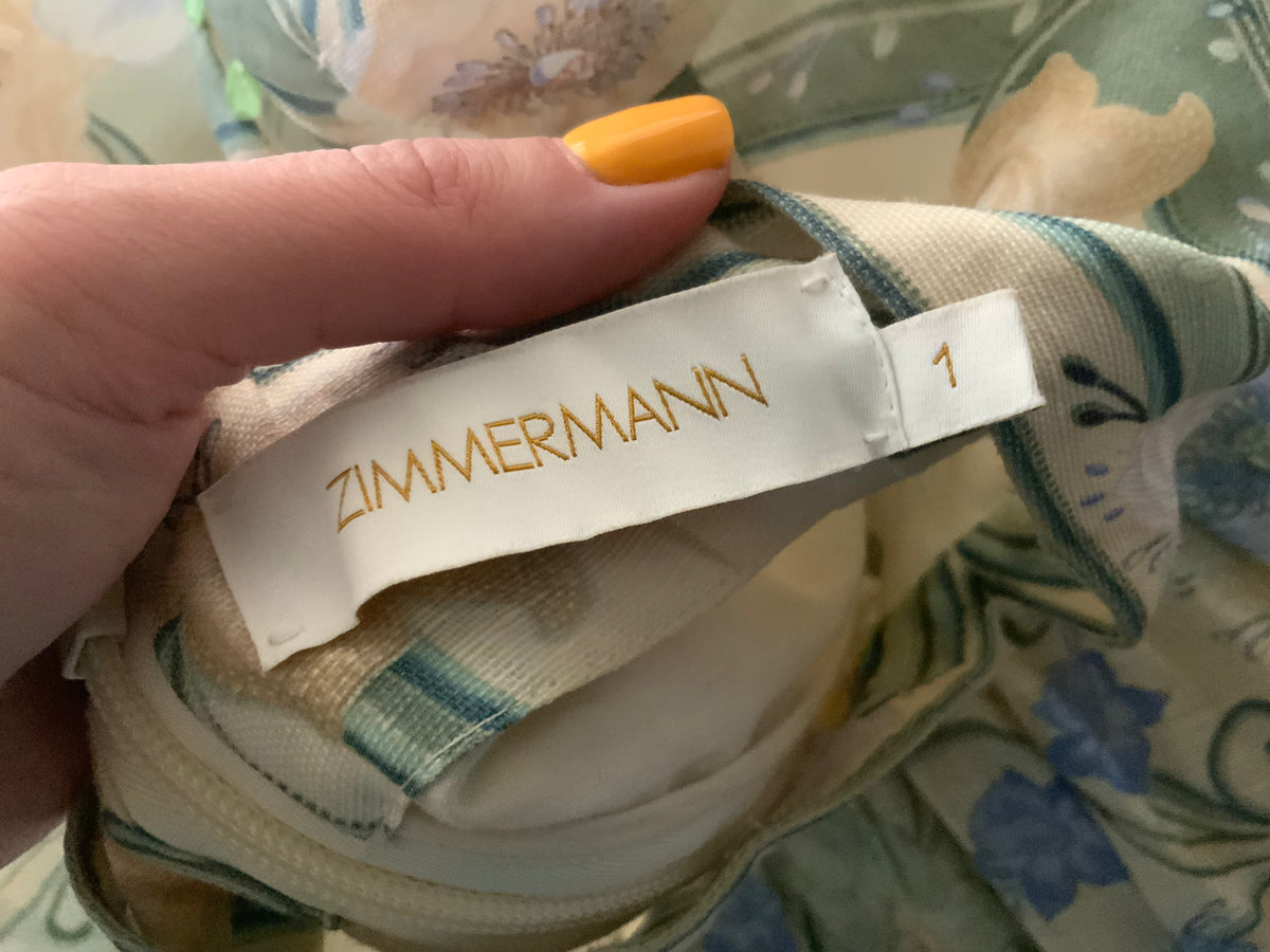 ZIMMERMANN MOST Rhythm Embellished Poppy Silk-Blend Mini Dress mini 1 S small ladies