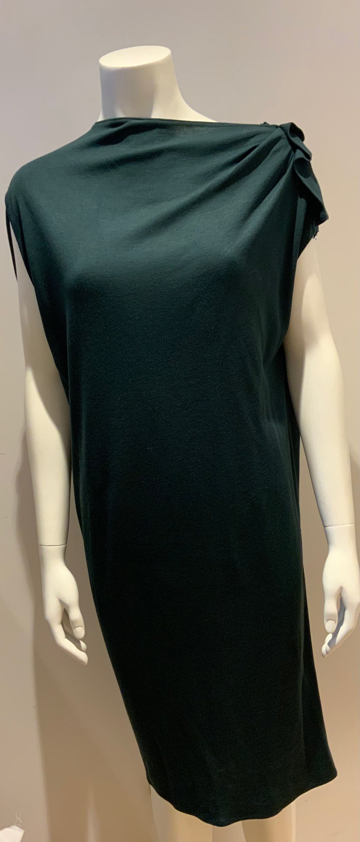 LANVIN cowel neck viscose&cashmere knit dress sweaterdress F 38 UK10 US 6 ladies
