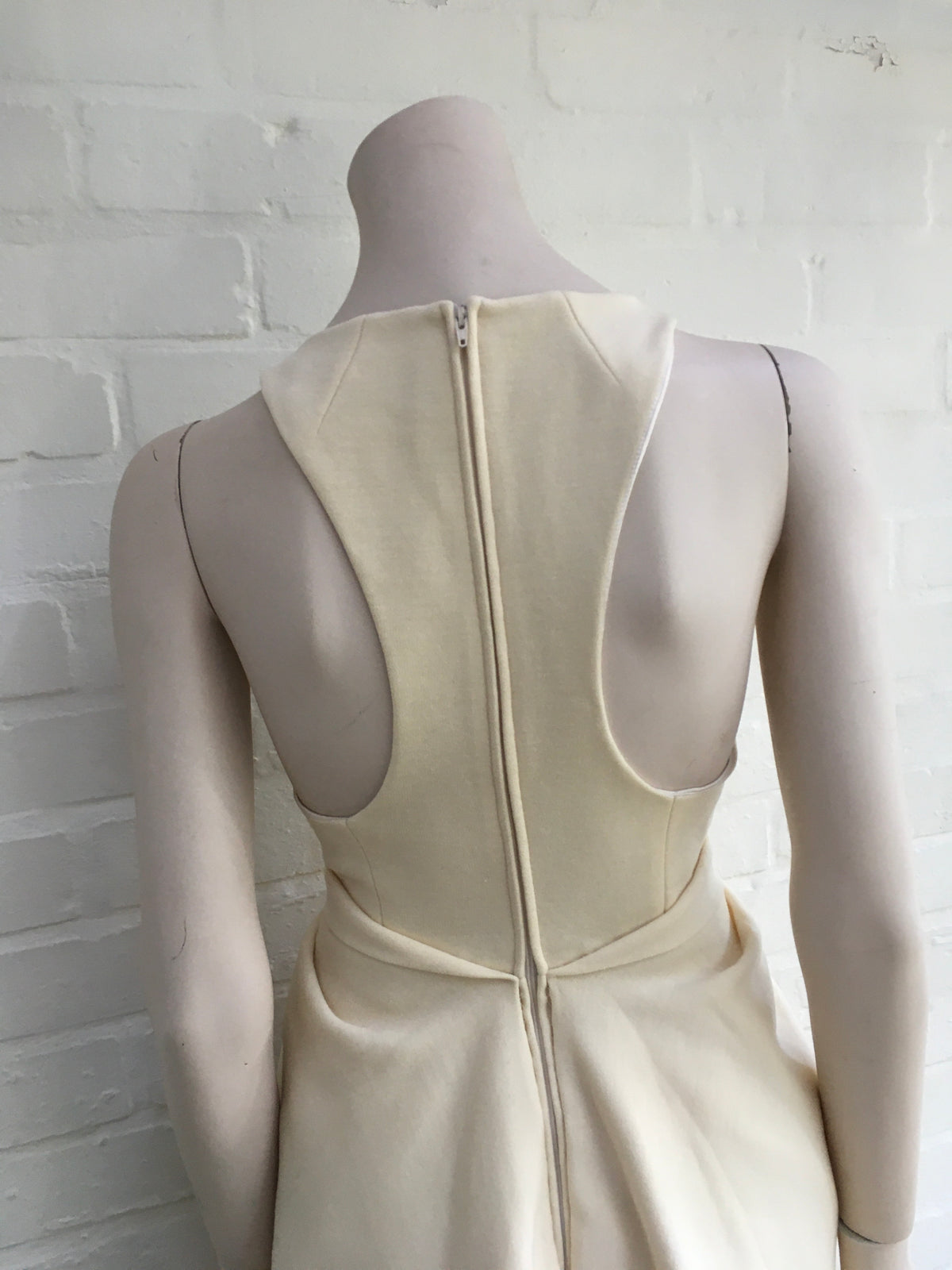 JASMINE DI MILO IVORY RUNAWAY WOOL DRESS UK 8 US 4 S small SMALL ladies