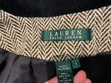 Lauren Ralph Lauren chevron velvet collar blazer in wool Size US 8 UK 12 L large ladies