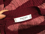 MANGO striped knit lurex jumper sweater Size M Medium ladies