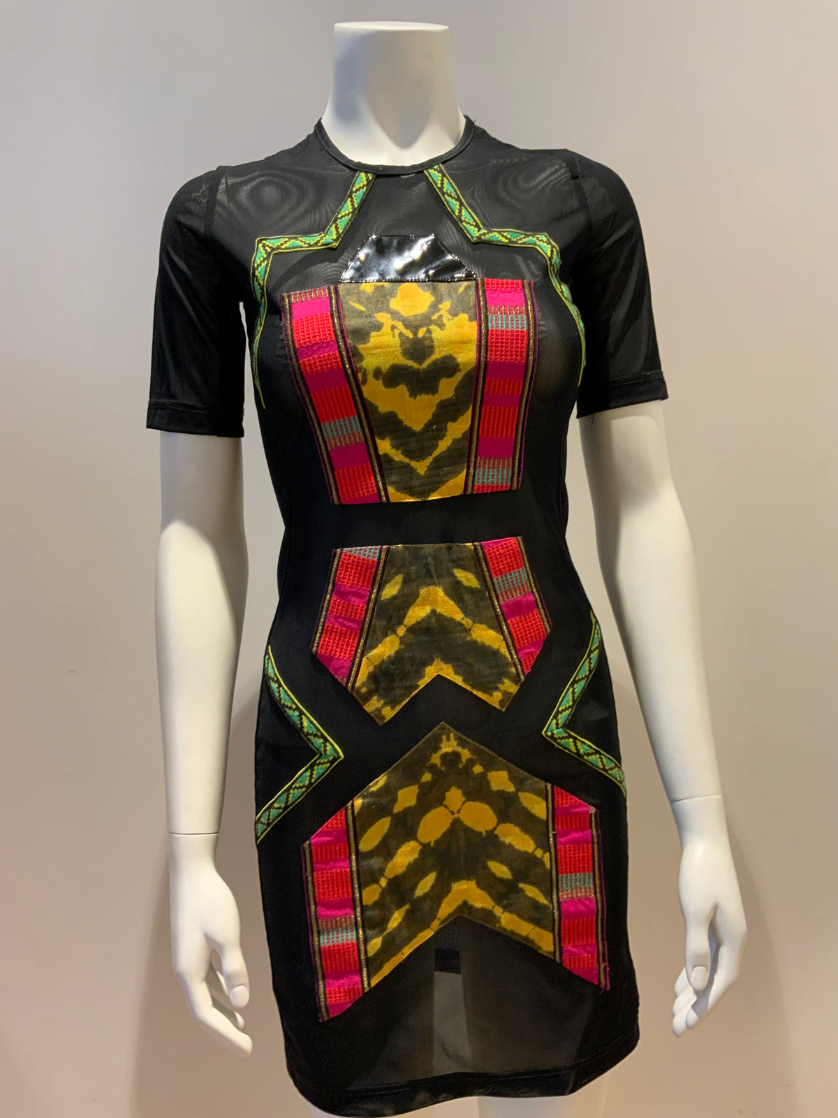 Tina Kalivas Women's Sheer Bodycone Dress Size 8 S small ladies
