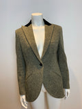 Lauren Ralph Lauren chevron velvet collar blazer in wool Size US 8 UK 12 L large ladies