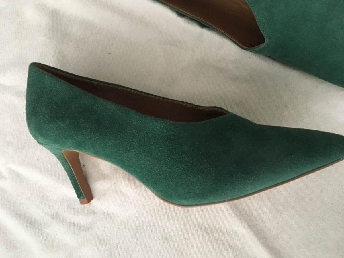 & Other Stories Los Angeles Green Suede Pumps Shoes EU 38 UK 5 US 8 ladies