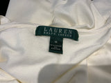Lauren Ralph Lauren Ruffle front top with 3/4 sleeve top Size M medium ladies