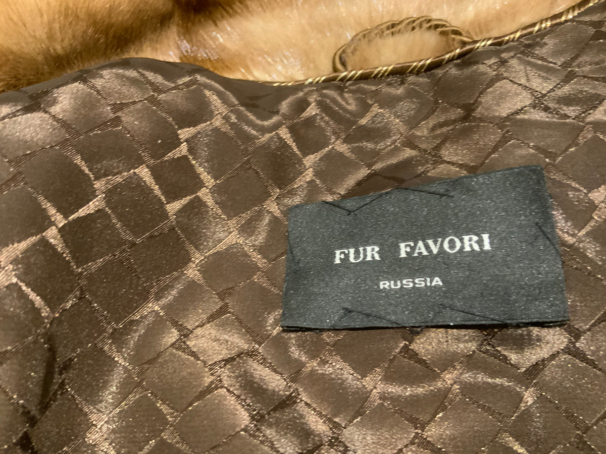 FUR FAVORI RUSSIA MINK LONG FUR COAT Size XS BEST QUALITY ladies