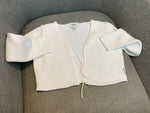 ARMANI JUNIOR White Knit Cotton Cardigan Girls Size 5 years children