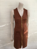 Diane von Furstenberg 2019 A Line Zip Front Safari Dress Size US 0 UK 4 XXS Ladies