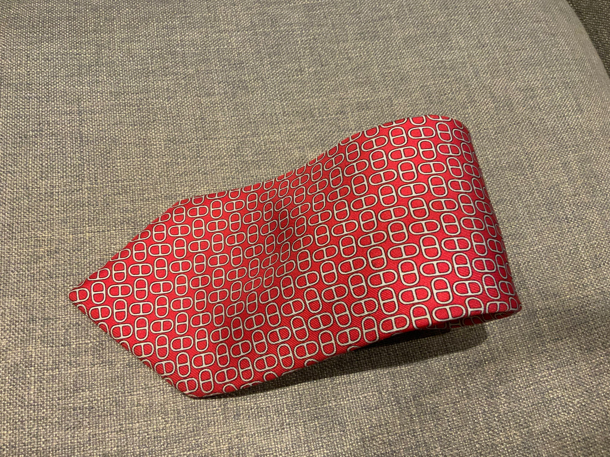 Hermès HERMES Paris Silk Pint Geometric Print Tie 5160 HA 100% AUTHENTIC Men