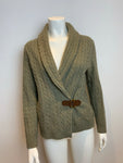 Ralph Lauren Lauren Cable Knit Wool & Rabbit Hair Cardigan Size L large ladies