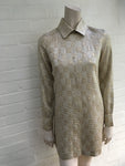 Vintage 1960's evening dress Polly Peck by Sybil Zelker Gold Jacquard Ladies