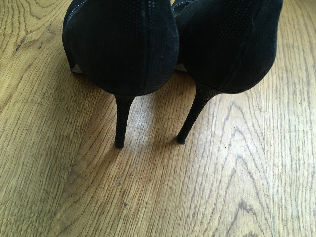 SERGIO ROSSI PLATFORM BLACK PUMPS SHOES LADIES