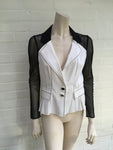 Maria Grazia Severi Blazer Sheer Sleeves Size I 42 Ladies