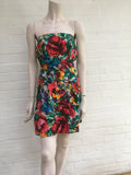 Dolce & Gabbana Floral-print cotton strapless mini dress Size I 40 Ladies