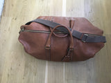 MULBERRY -Brown Embossed Leather Weekender Bag Luggage MEN