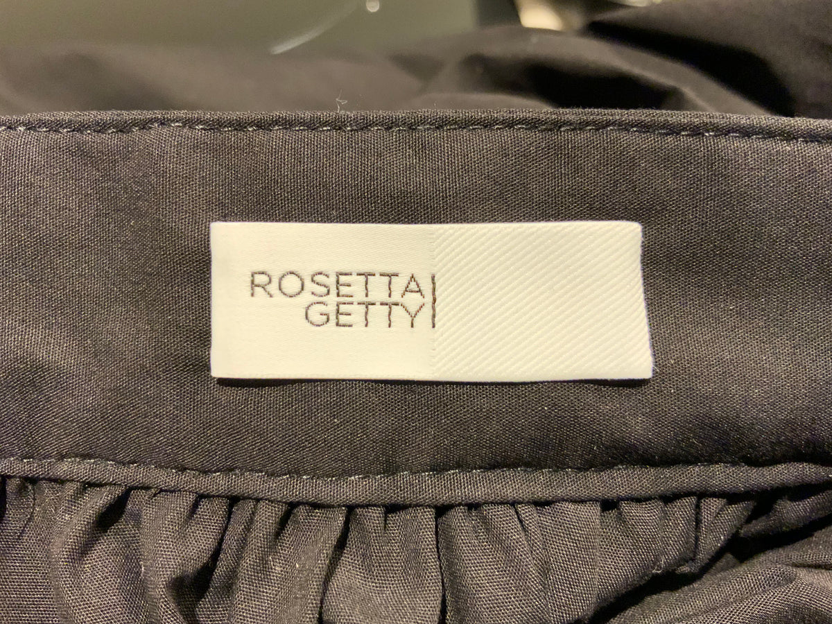ICONIC ROSETTA GETTY 2021 Gathered cotton black maxi skirt Size XS ladies