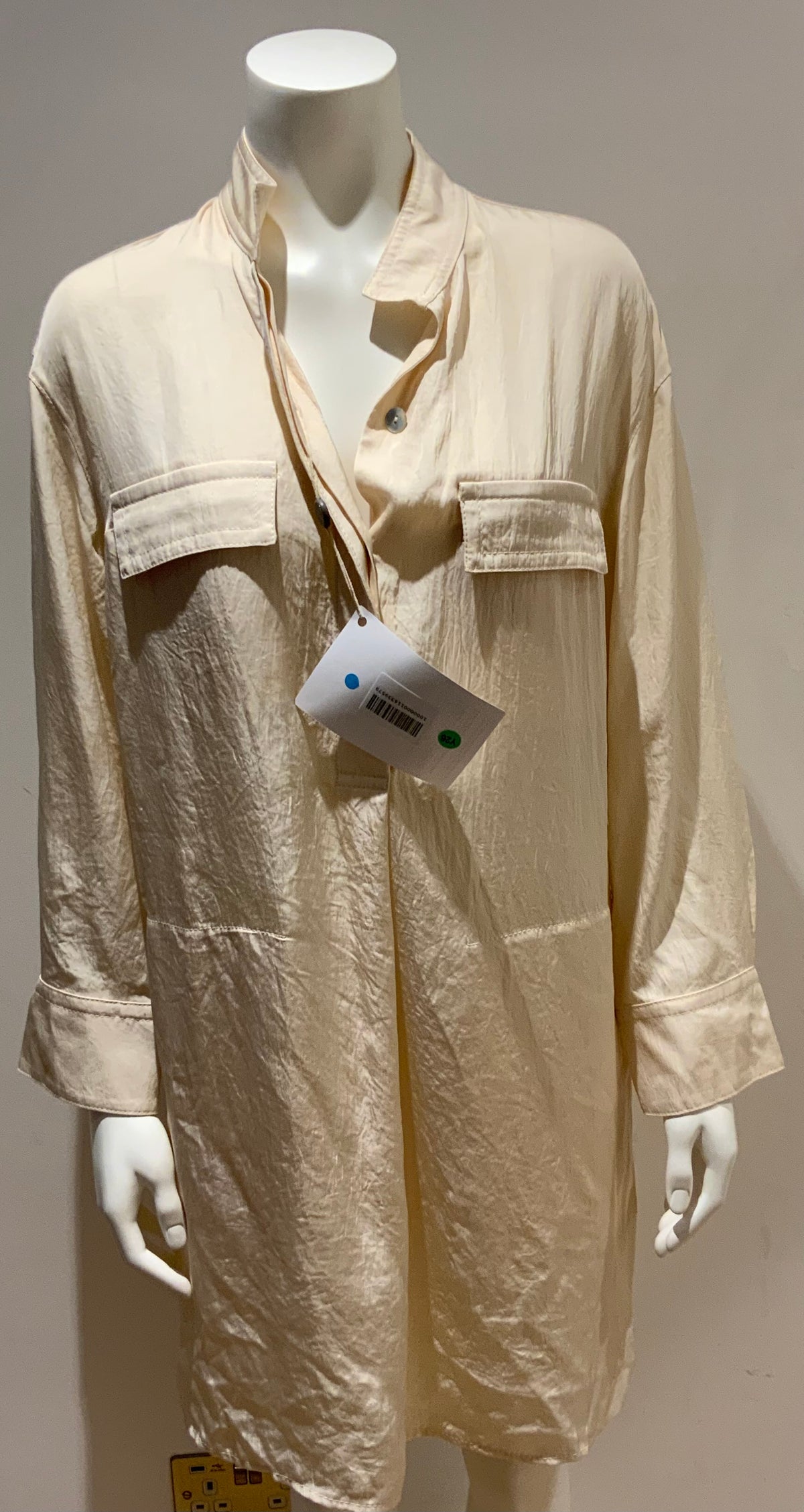 Vince Long Sleeve concealed placket utility shirt dress SIZE S SMALL ladies