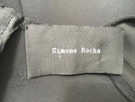 Simone Rocha Black Ruffled Stretch-Neoprene Runaway Top Ladies