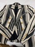 SOLD OUT Balmain double breasted vertical striped blazer jacket F 36 As Kendal ladies