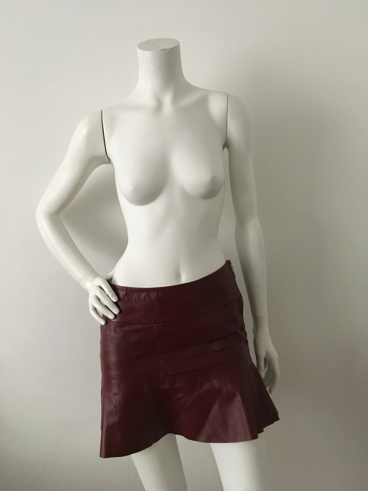 Ateen Brazil Faux Leather Mini Skirt 38 S Small ladies