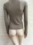 JOSEPH Thin Knitted Wool Silk Cashmere Ruffle Details Sweater Jumper LADIES