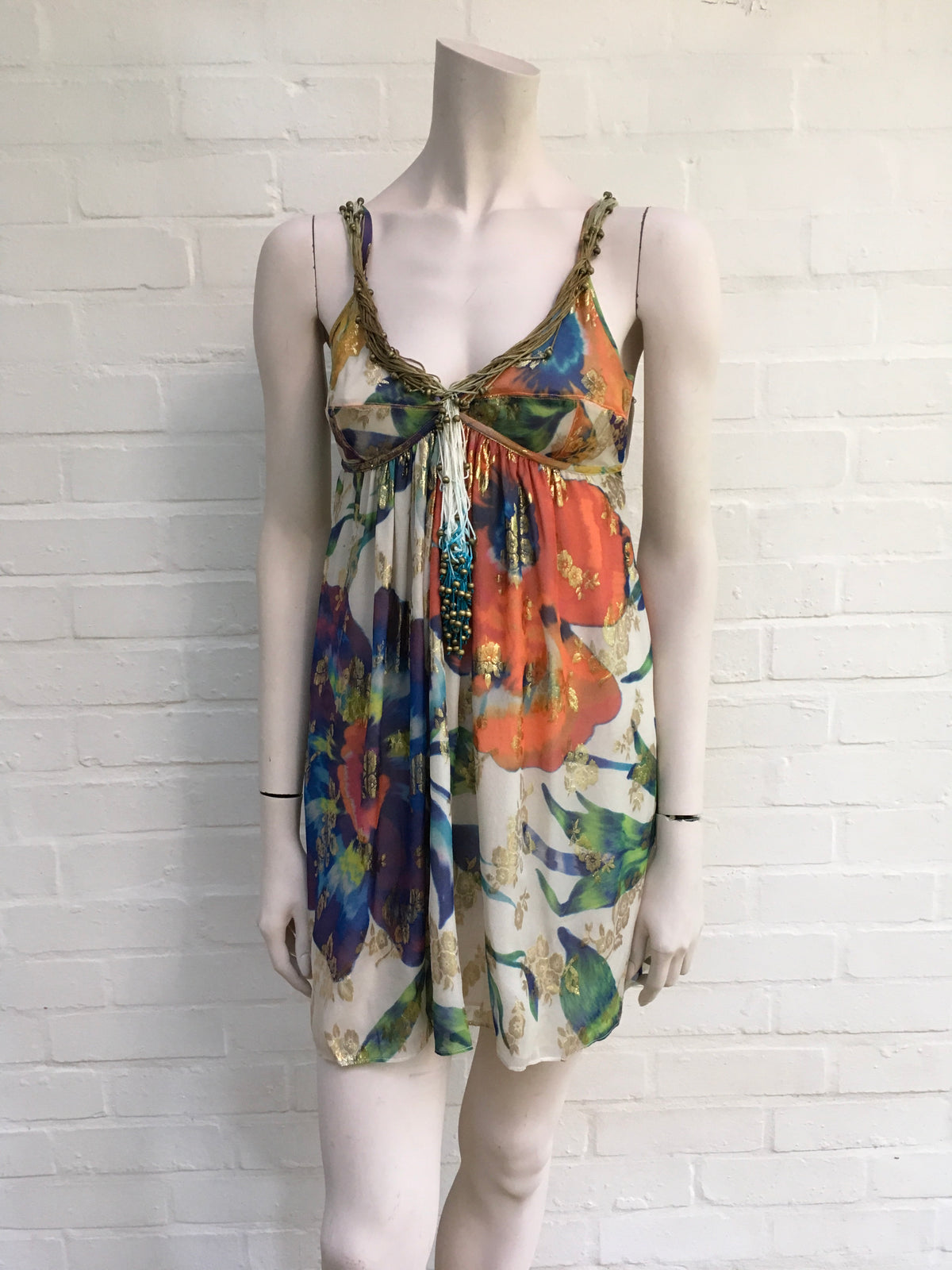 Matthew Williamson Runaway Printed silk maini dress gown  Ladies