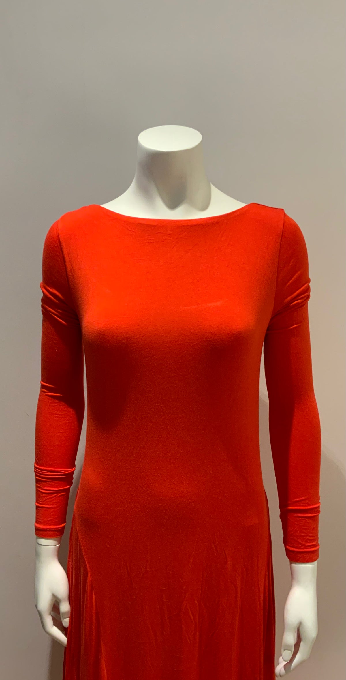 RALPH LAUREN Long Red Jersey Dress Size M medium ladies