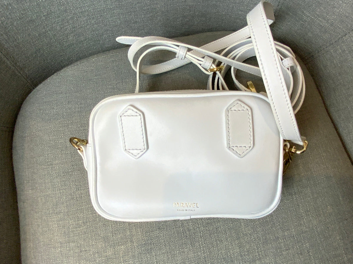 Paravel Blue Doubletake Canvas-paneled Leather Shoulder Crossbody Belt Bag ladies