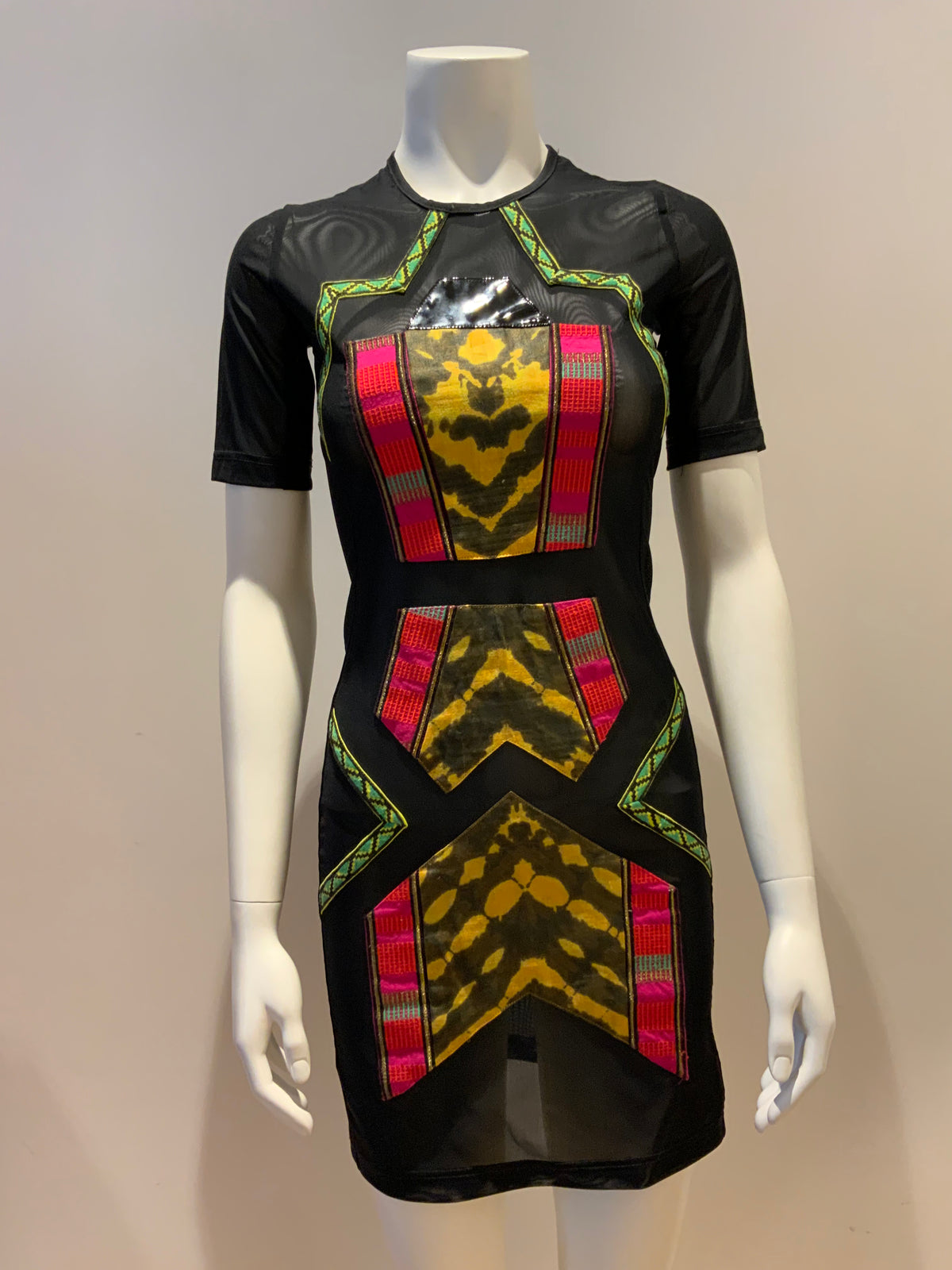 Tina Kalivas Women's Sheer Bodycone Dress Size 8 S small ladies