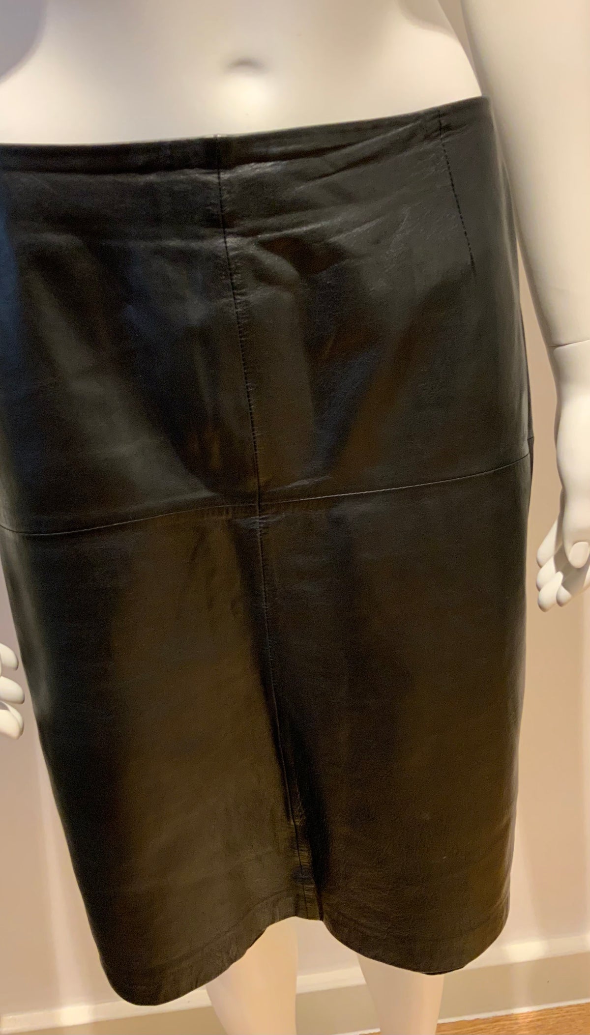 MOST WANTED Boss HUGO BOSS Black Leather Pencil Skirt D 36 UK 8 US 4 I 40 ladies