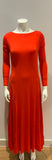 RALPH LAUREN Long Red Jersey Dress Size M medium ladies