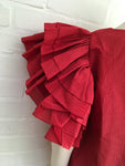 Rosie Assoulin Dust Ruffle Red Top Size M medium ladies