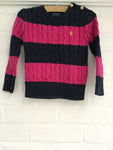 Ralph Lauren Polo cotton stripped cable knit sweater jumper 3 years old Ladies