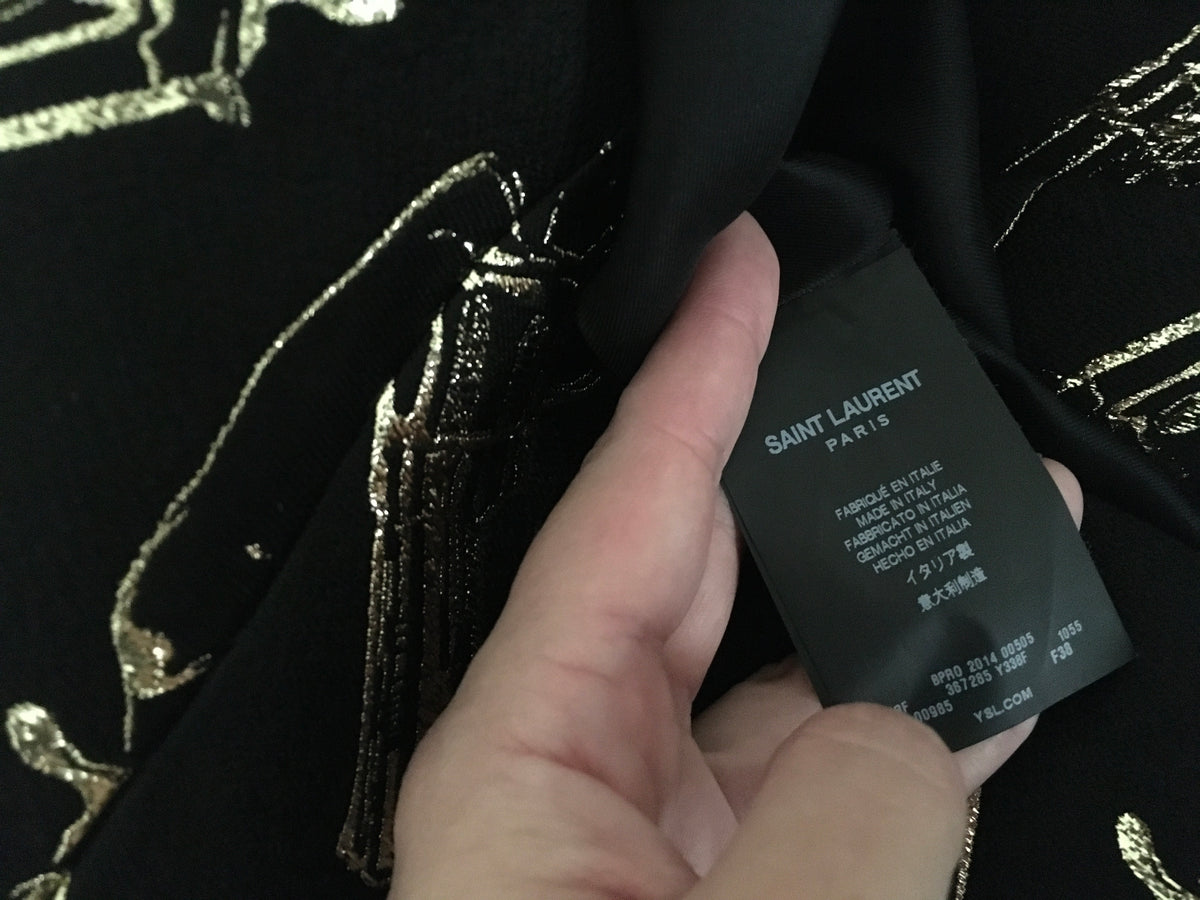Saint Laurent Gun Pop jacquard shift dress SOLD OUT F 38 UK 10 US 6 ladies