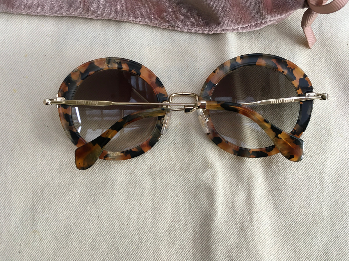 Miu Miu Round Tinted Sunglasses SMU13N Ladies