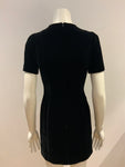 JASMINE DI MILO LBD Little Black Dress Mini Velvet Size S small ladies