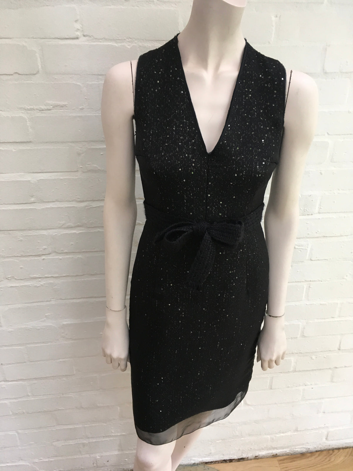 Giambattista Valli RUNAWAY Wool Sequins Shift Dress Size I 38 XXS Ladies