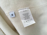 IRIS & INK Pure Wool White Knitted Top Sweater Jumper Ladies