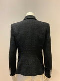 £2,940 SOLD OUT Balmain double breasted tweed black blazer jacket. F 40 UK 12 ladies