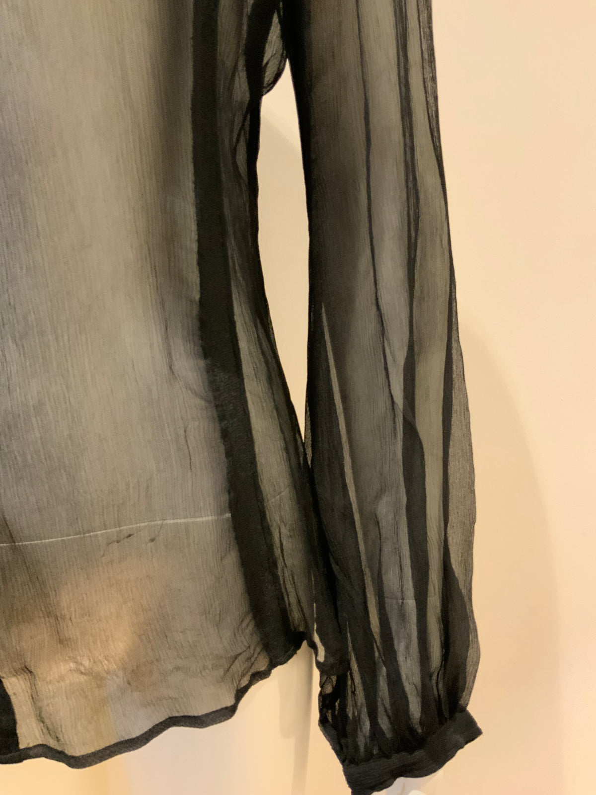 Jean Paul GAULTIER Rare1990's sheer silk shirt Size M medium ladies